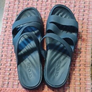 CROCS Dark Gray Slide Sandals